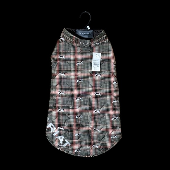 Ariat Checkered Puffer Dog Jacket,NWT,Size L - Picture 2 of 14